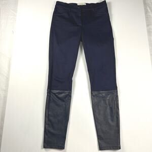 Nicole Miller Artelier Half Coated Navy Blue Skinny Pants NEW w/o Tags Size 4
